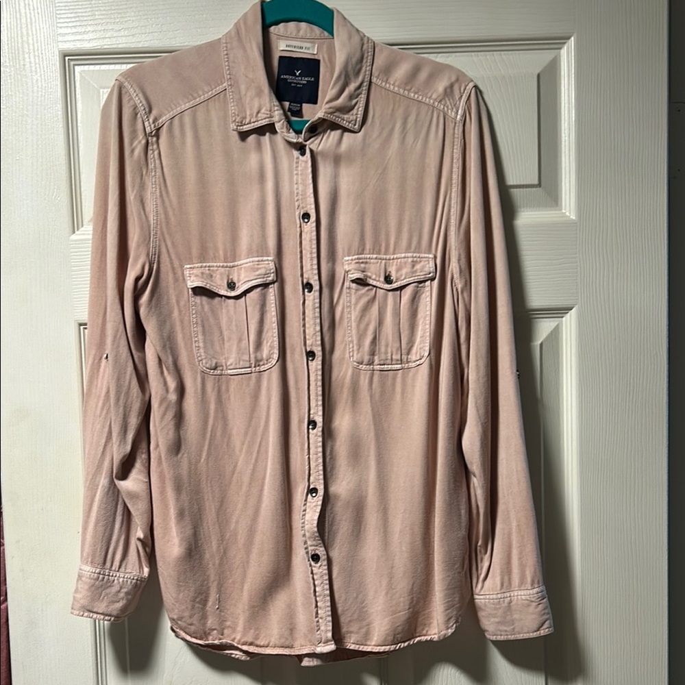 Dusty Rose Button Down American Eagle